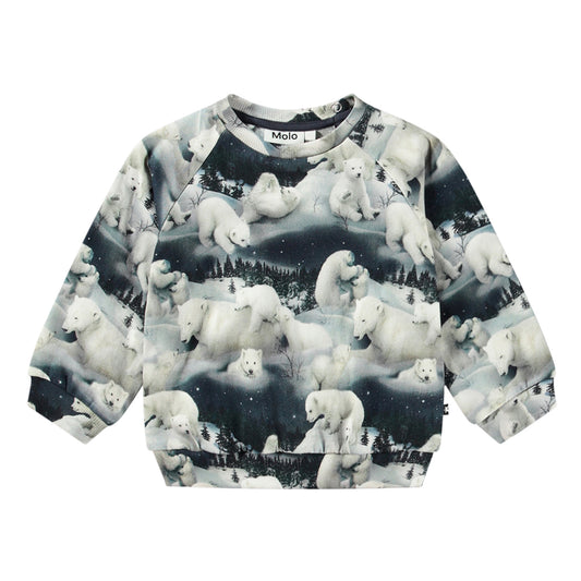 MOLO Disc Polar Bears Baby Sweatshirt