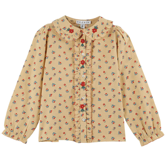 EMILE ET IDA Poppy Embroidered Blouse