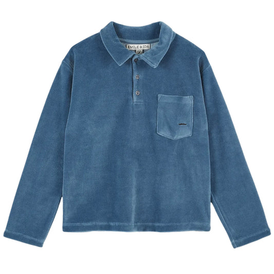 EMILE ET IDA Velour Polo