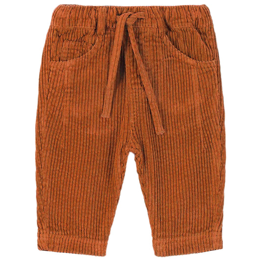 EMILE ET IDA Velour Cotton Baby Pants