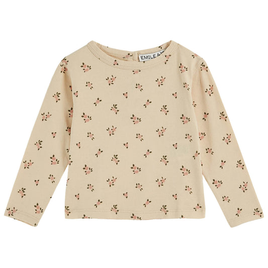 EMILE ET IDA Printed Rose Baby T-shirt