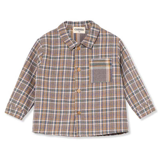 MY LITTLE COZMO Albert Recycled Plaid Baby Shirt