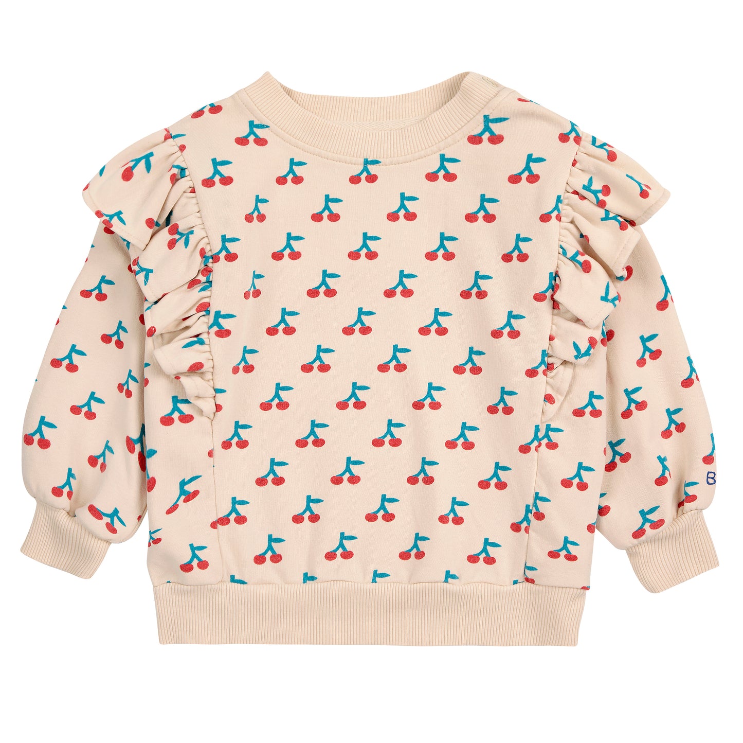 BOBO CHOSES Cherry Baby Ruffle Sweatshirt