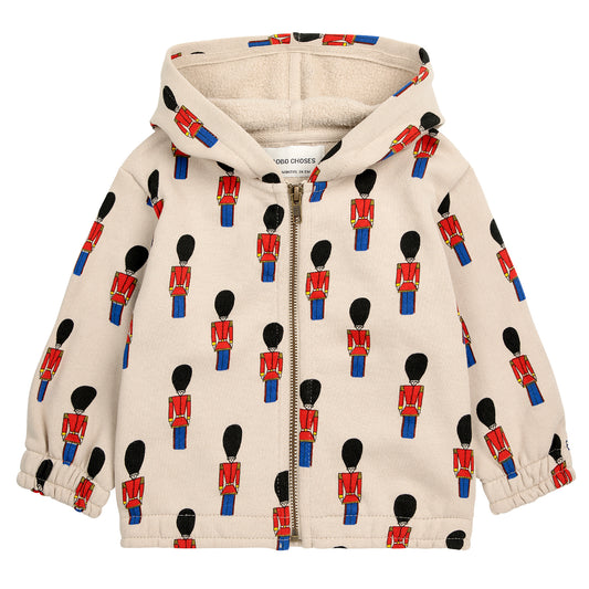 BOBO CHOSES Little Tin Soldiers Baby Zipped Hoodie