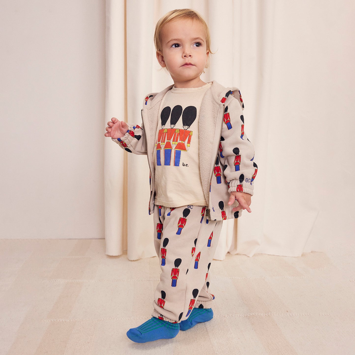 BOBO CHOSES Little Tin Soldiers Baby Zipped Hoodie