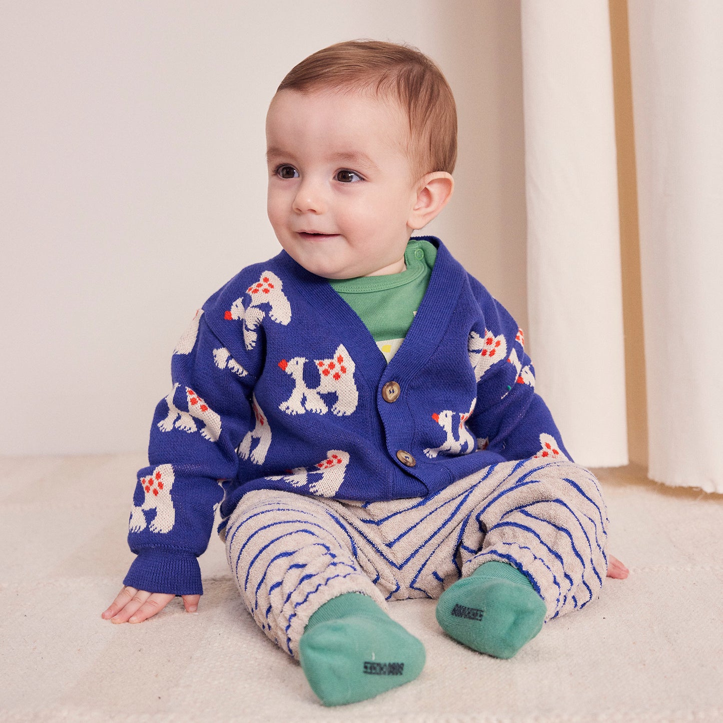 BOBO CHOSES Terry Stripes Baby Jogging Pants