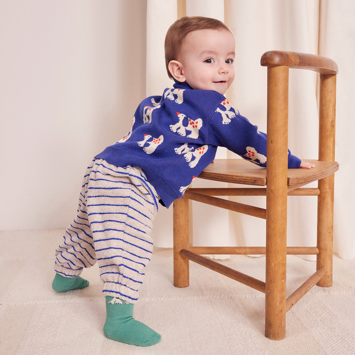 BOBO CHOSES Terry Stripes Baby Jogging Pants