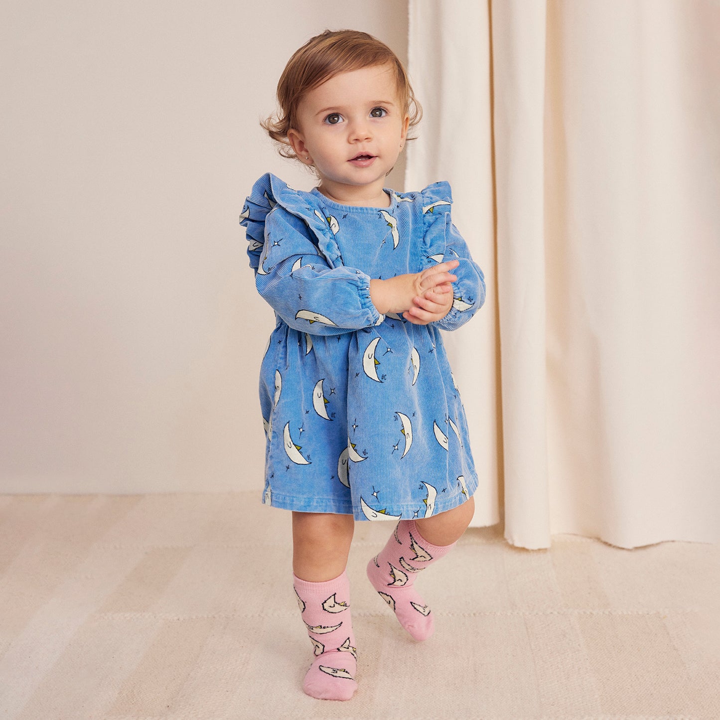 BOBO CHOSES Beneath The Moon Micro Corduroy Baby Dress