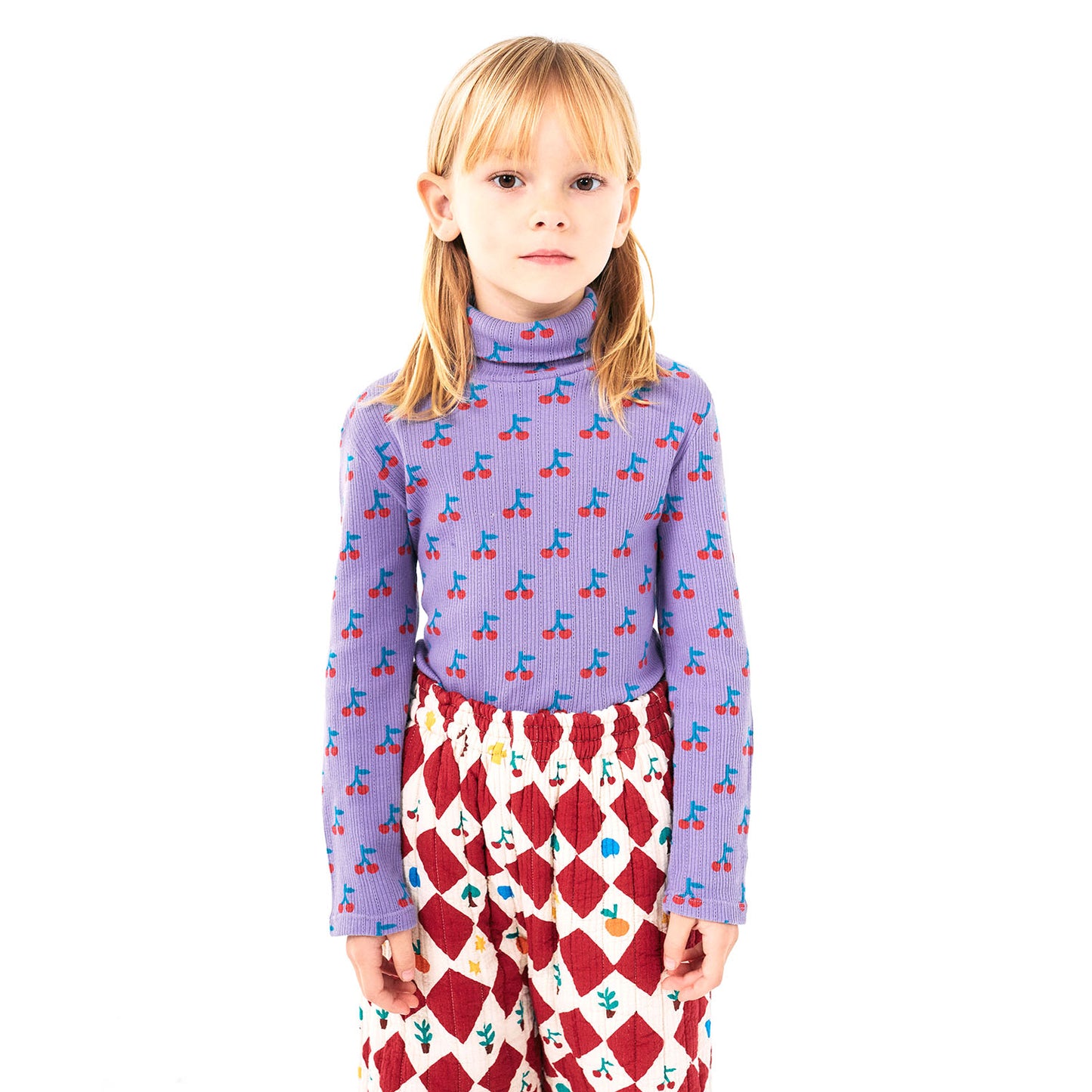 BOBO CHOSES Cherry Turtle Neck T-Shirt