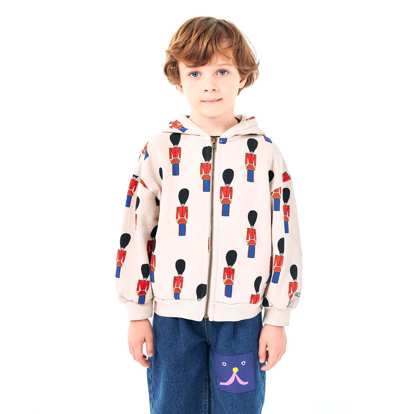 BOBO CHOSES Little Tin Soldiers Zipped Hoodie