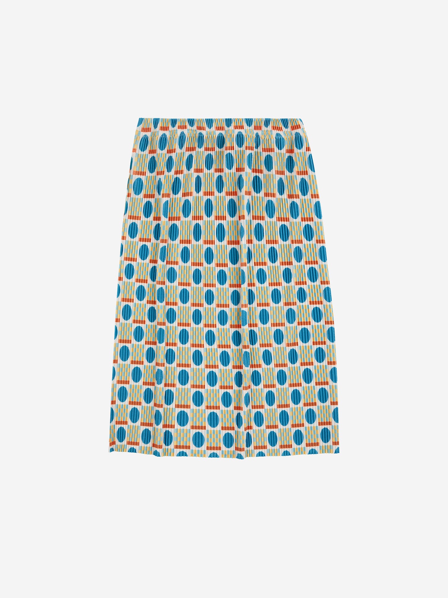 BOBO CHOSES Geometric Scacs Over Pencil Pleated Skirt - Offwhite