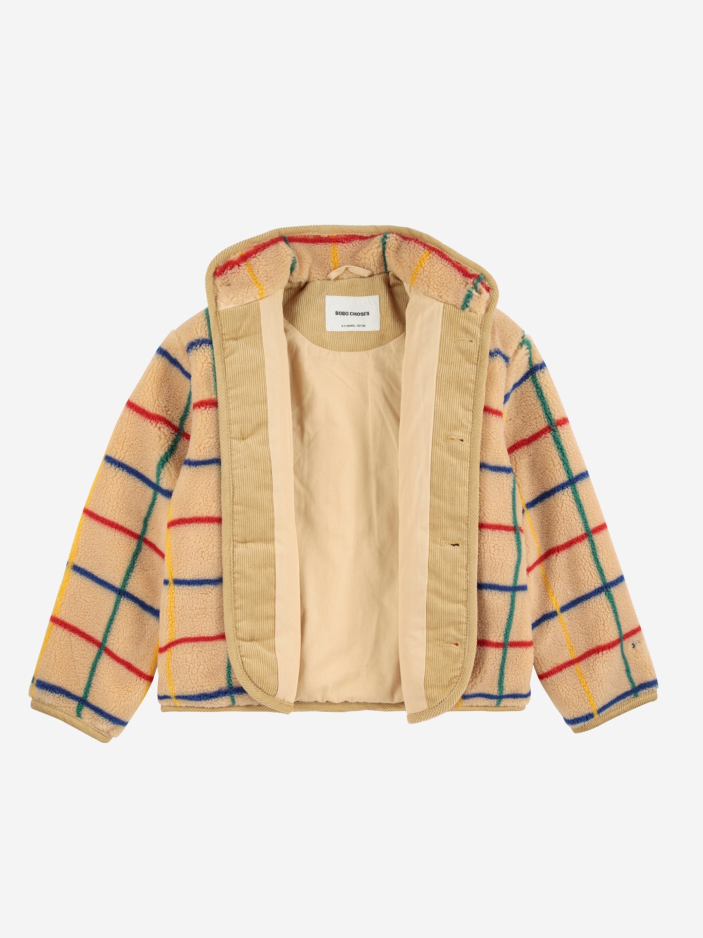 BOBO CHOSES Color Stripes Sheepskin Jacket - Beige