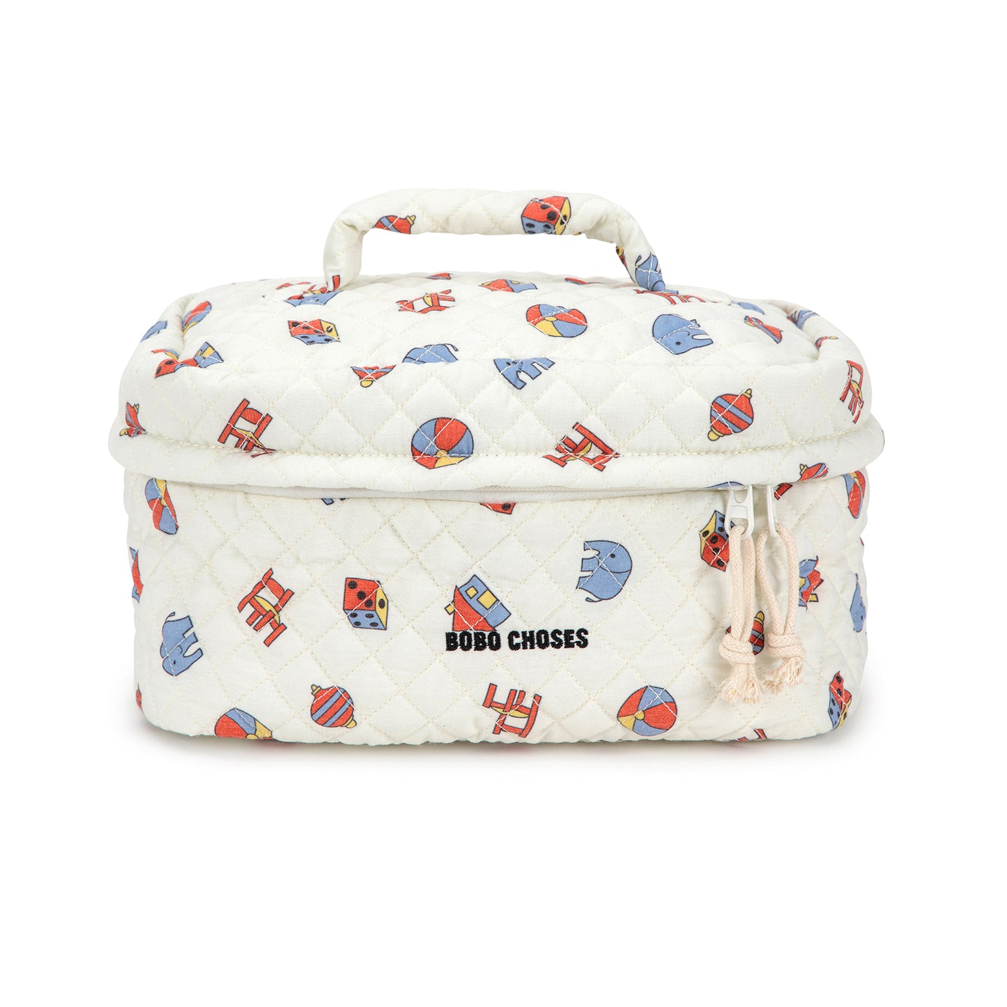 BOBO CHOSES Toys All Over Quilted Pouch - Offwhite