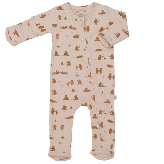 RED CARIBOU Cozy Bears Zipper Jumpsuit
