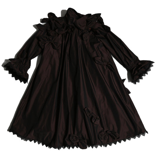 TIA CIBANI Estrella Bow Embellished Frock - Raisin