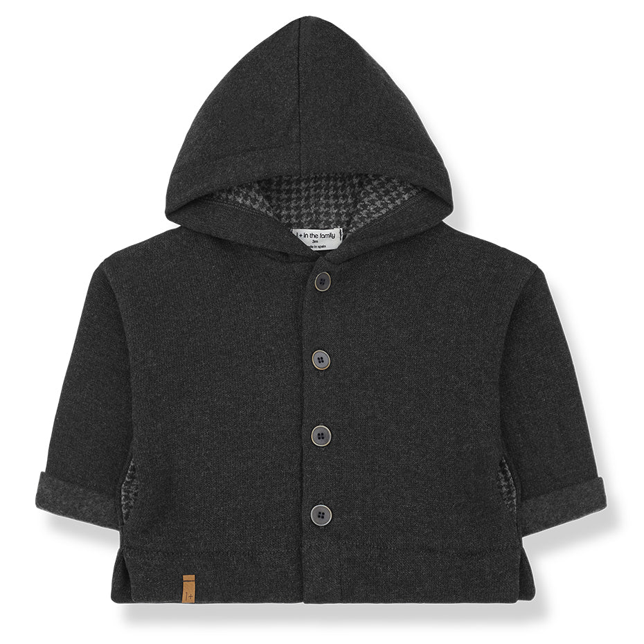 1 + IN THE FAMILY Gilbert Hooded Jacket - Anthracite