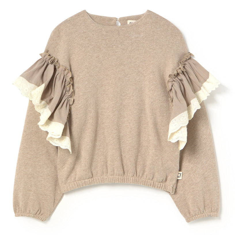 MY LITTLE COZMO Lika Soft Brushed Knit Sweater - Stone