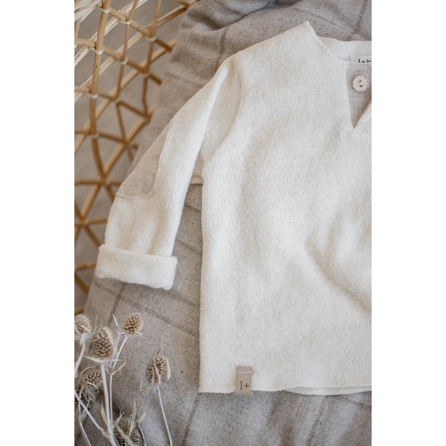 1 + IN THE FAMILY Mateu Soft Sweater - Ecru