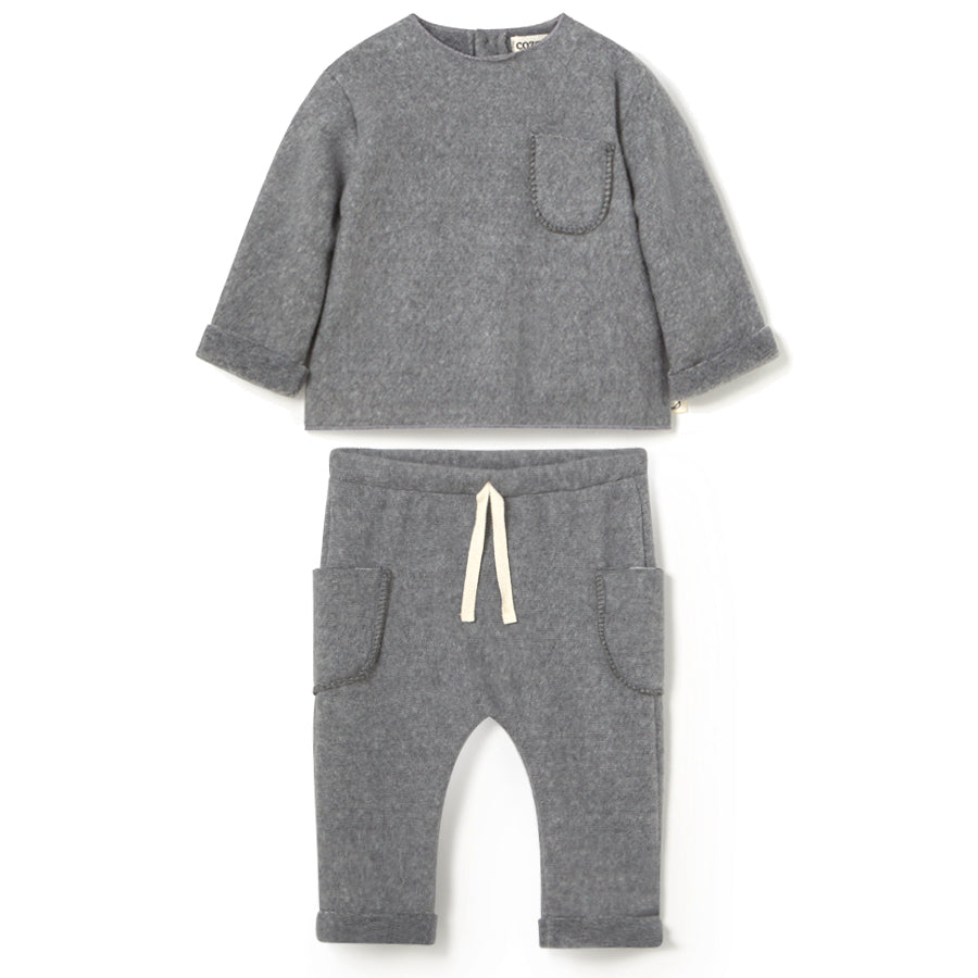 MY LITTLE COZMO Porto Soft Mélange Bamboo Baby Set - Grey