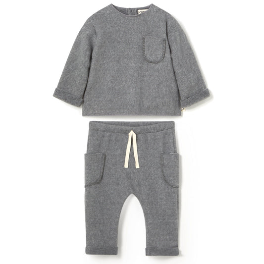 MY LITTLE COZMO Porto Soft Mélange Bamboo Baby Set - Grey