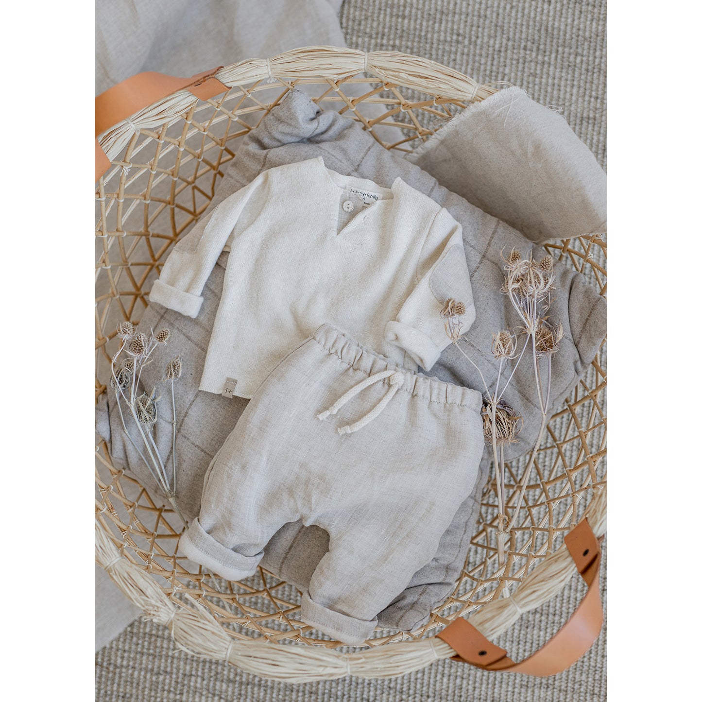1 + IN THE FAMILY Ramon Lined Pants - Natural