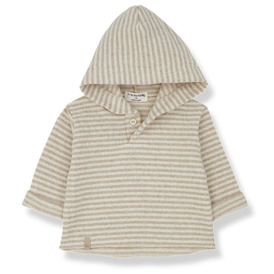 1 + IN THE FAMILY Raul Hooded Sweater - Beige