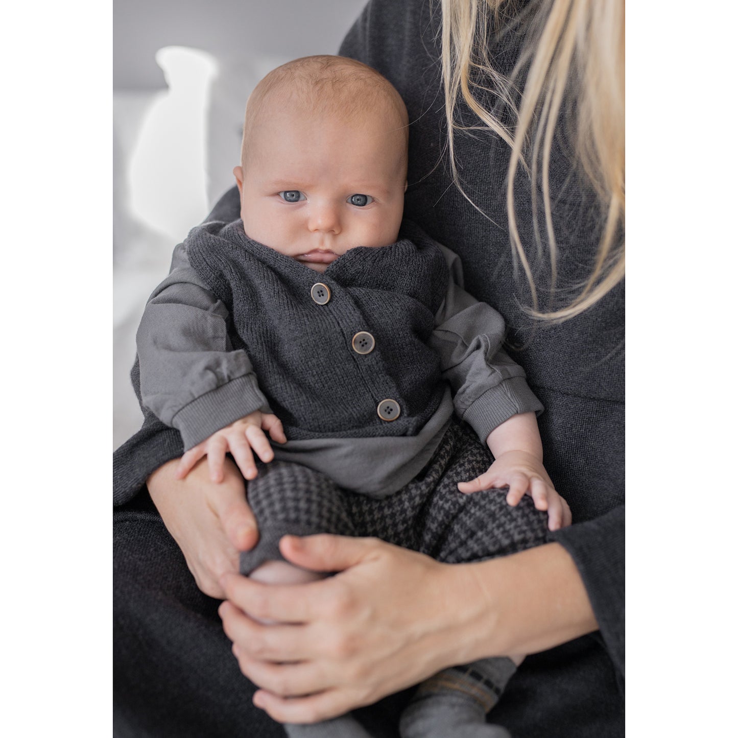 1 + IN THE FAMILY Sebastia Checked Pants - Anthracite