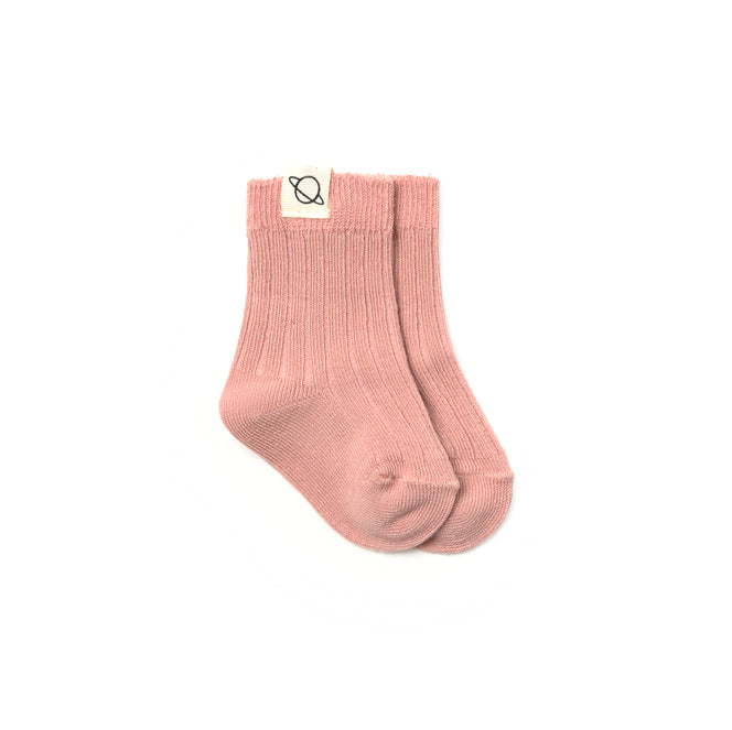 MY LITTLE COZMO Warm Cotton Baby Socks - Silver Pink