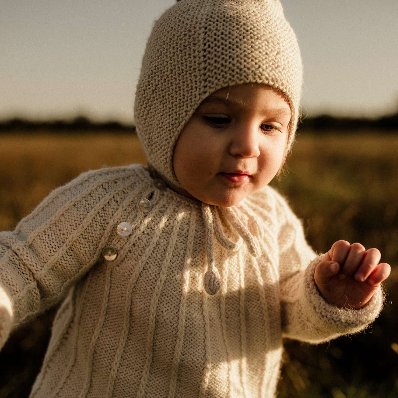 Stella & Philippa Knit Baby Set in Cloud