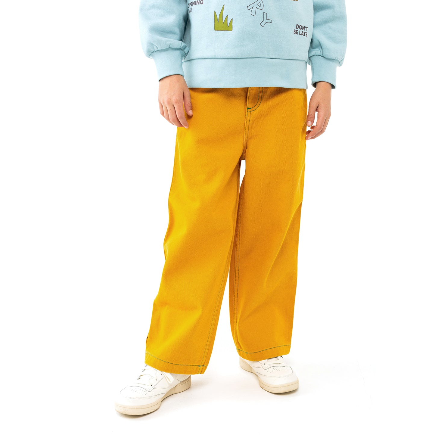 TINY COTTONS Straight Leg Contrast Jeans