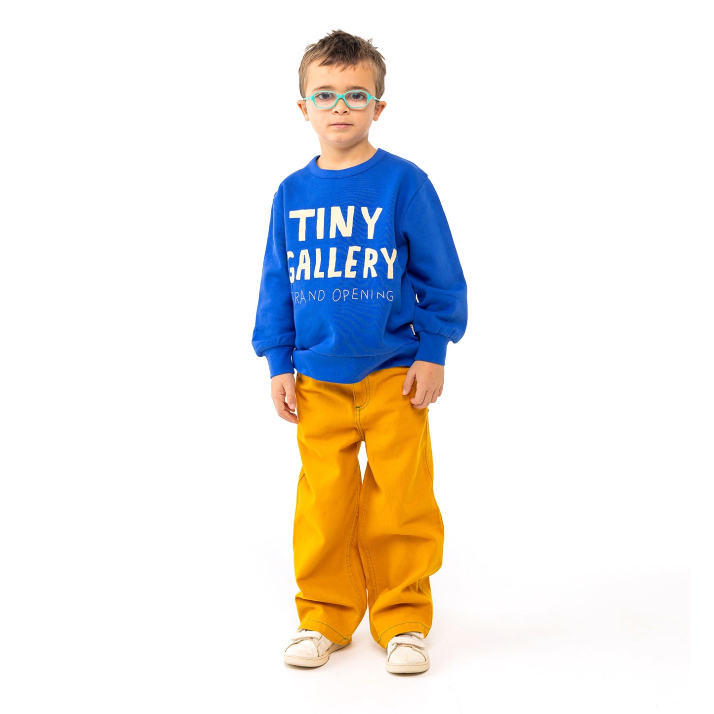 TINY COTTONS Straight Leg Contrast Jeans