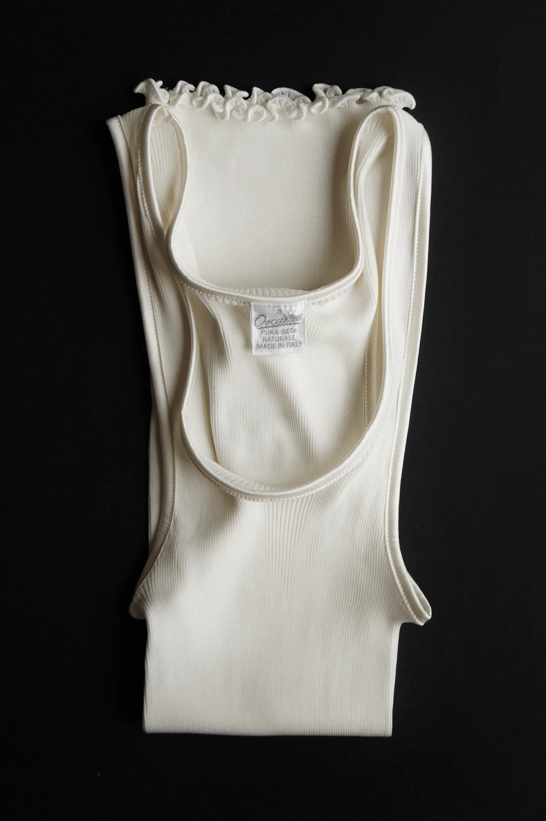 Oscalito Pure Silk Tank Top in Ivory
