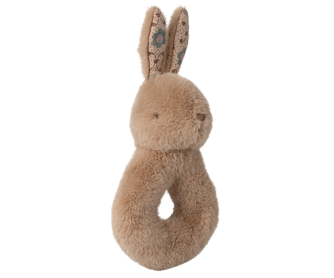 Rabbit Rattle Set, Cream peach