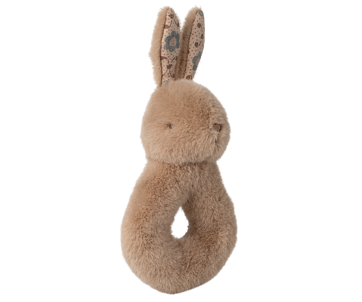 Rabbit Rattle Set, Cream peach