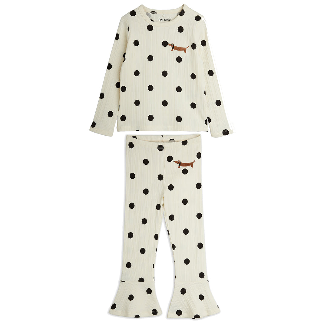 Doggy Dots Set in Off-White
