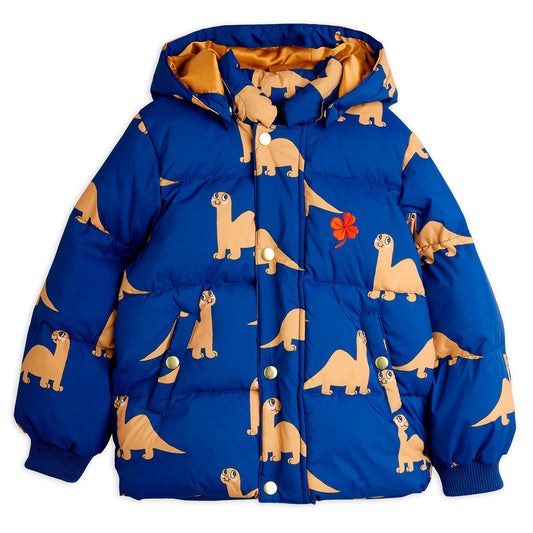 MINI RODINI Dinos Hooded Puffer - Blue