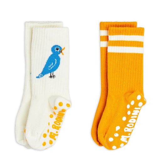 MINI RODINI Bird 2-Pack Anti-Slip Socks