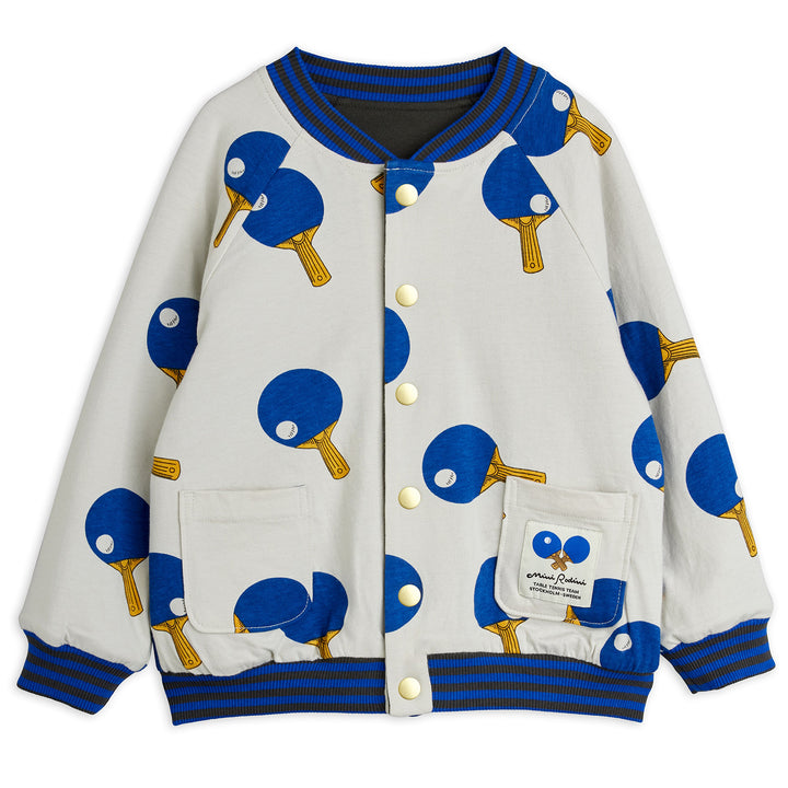 Table Tennis Reversible Baseball Jacket In Multi