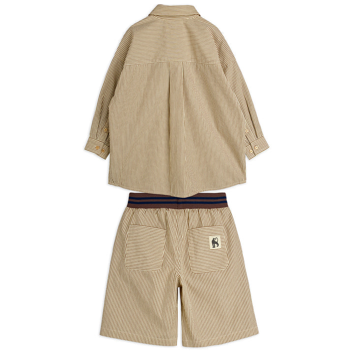 Poplin Stripe Set In Brown