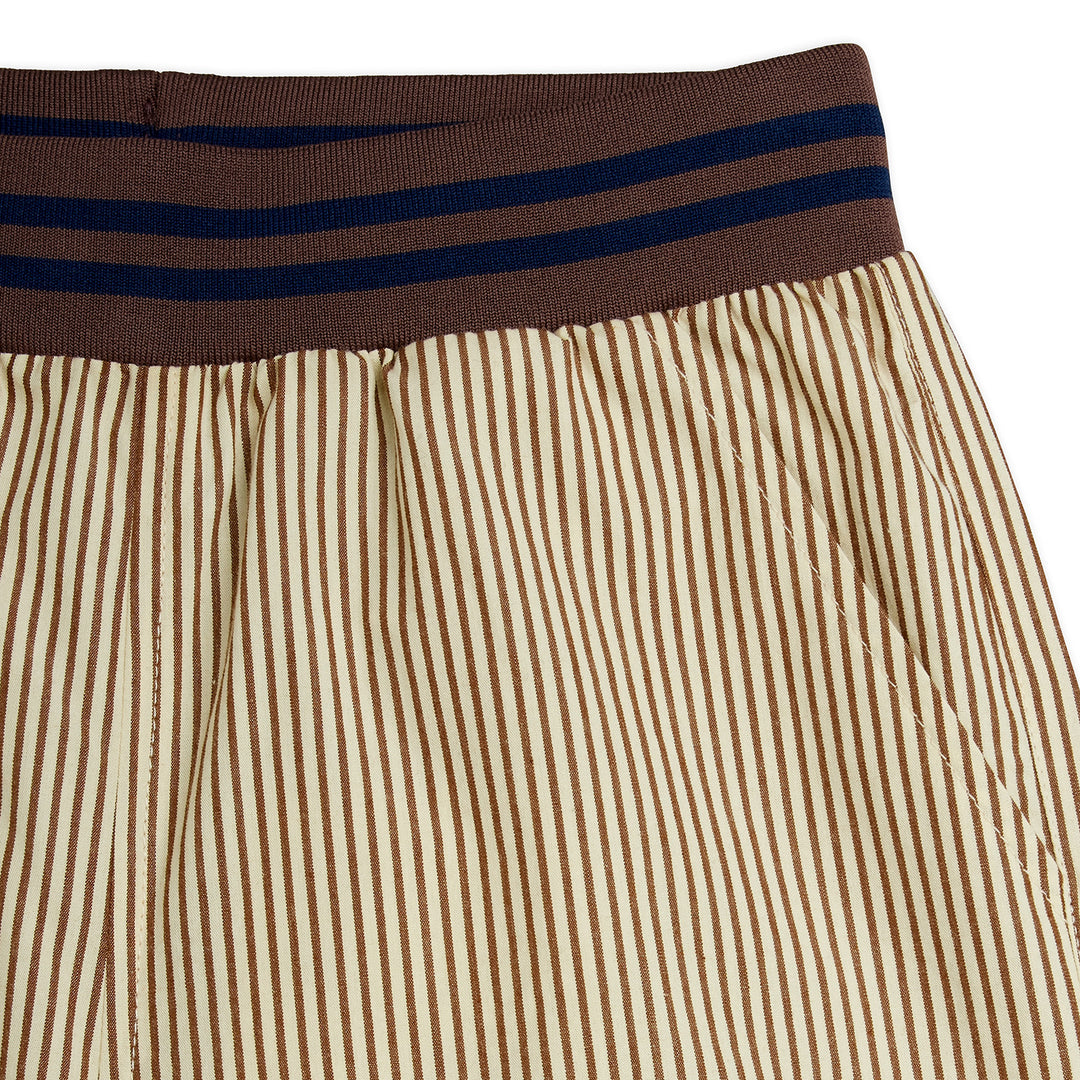 Poplin Stripe Set In Brown