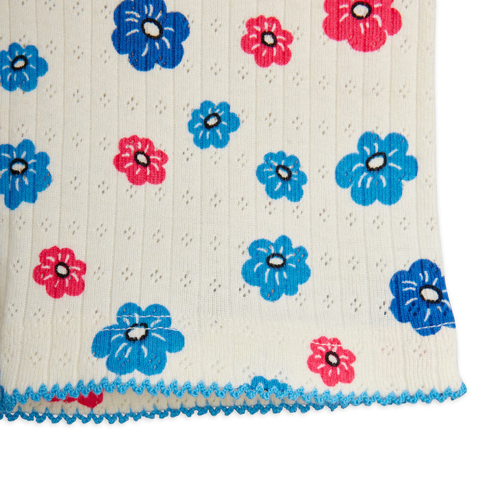 Flowers Picot Edge Pointelle Tee Baby Set In Multi
