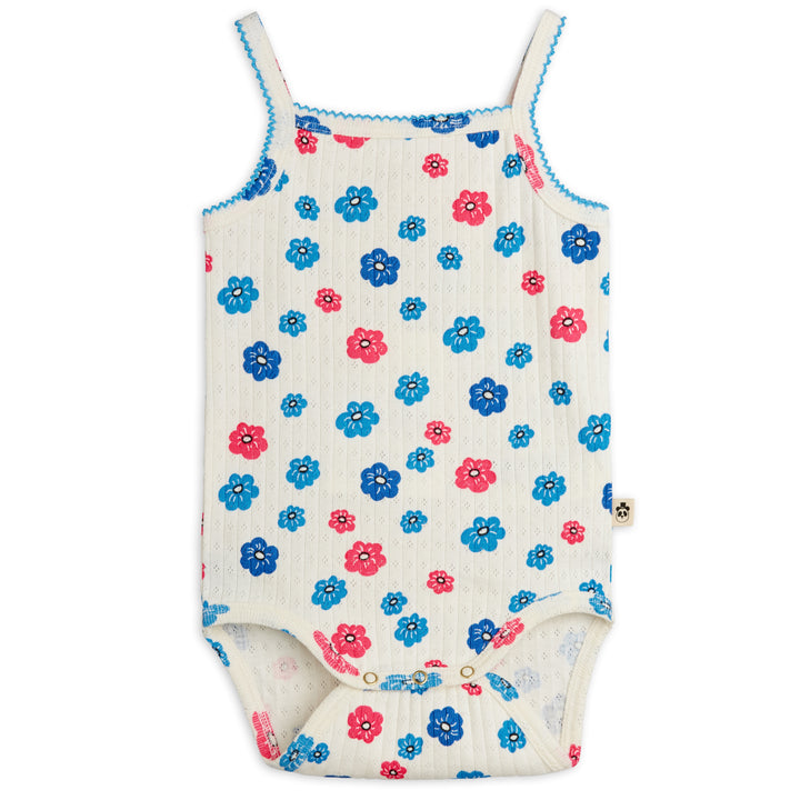 Flowers Picot Edge Pointelle Bodysuit In Multi