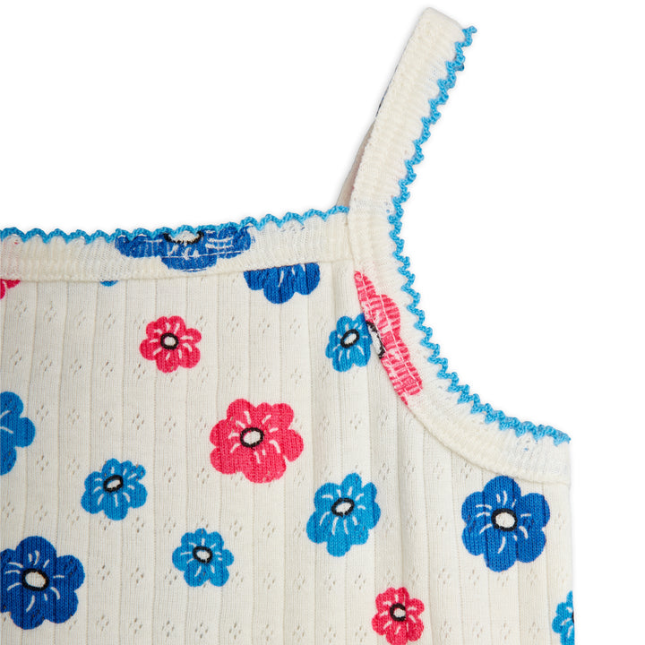 Flowers Picot Edge Pointelle Bodysuit In Multi