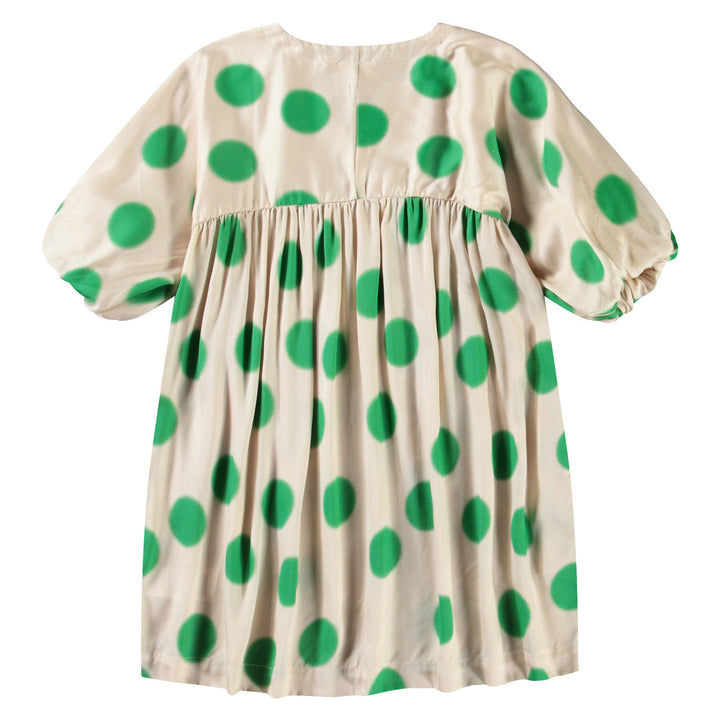 Camellia Dress - Green Dots