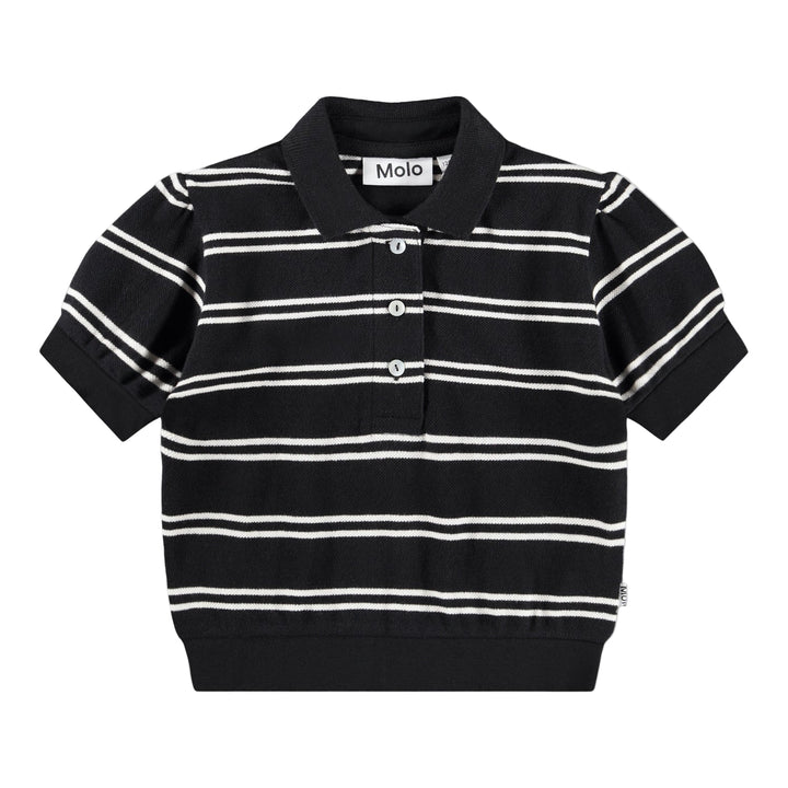 Raki T-shirt in Black Ivory Stripe