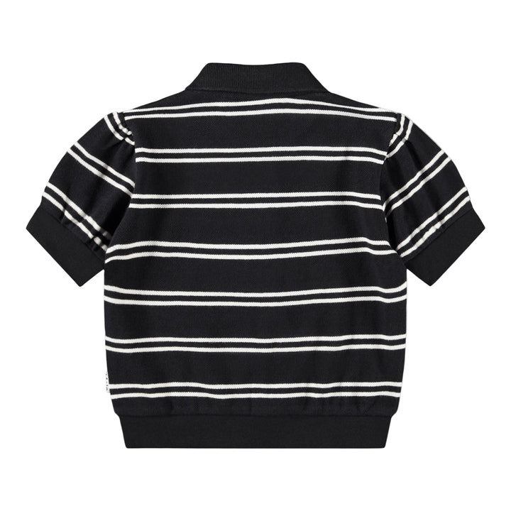 Raki T-shirt in Black Ivory Stripe