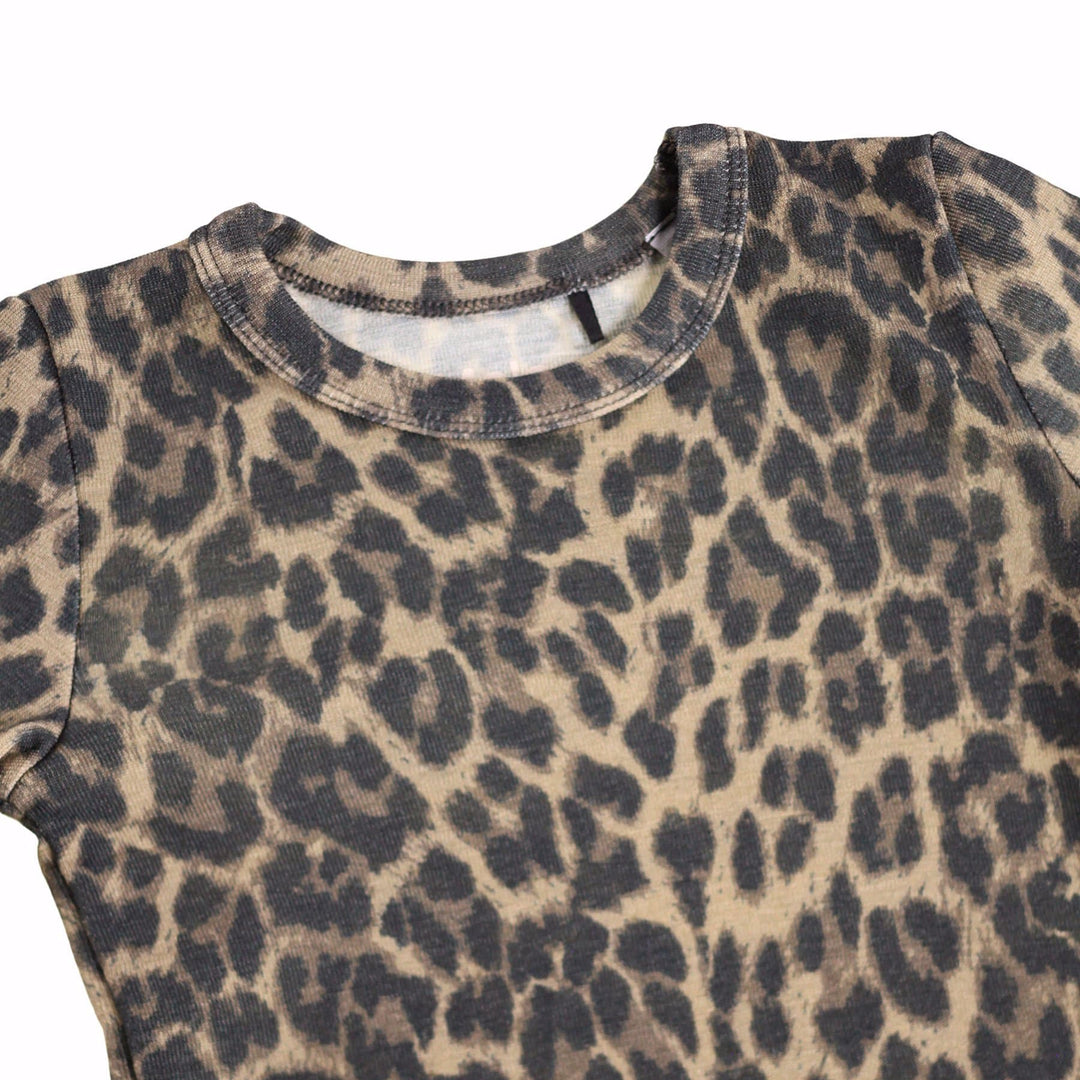 Rihanna Wool Tee in Brushed Leo