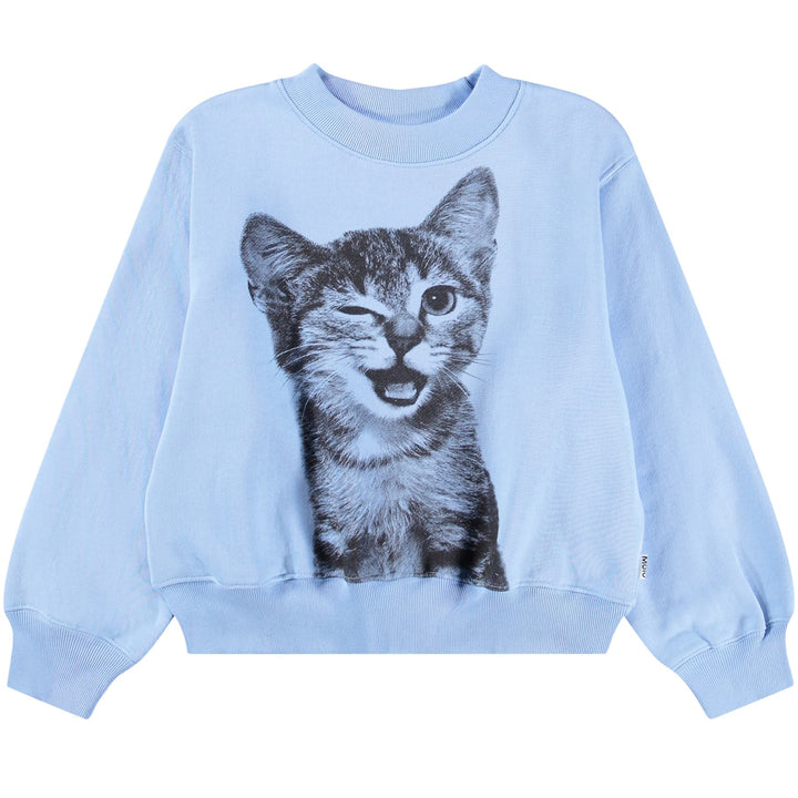 Marge Sweatshirt in Blue Kitten