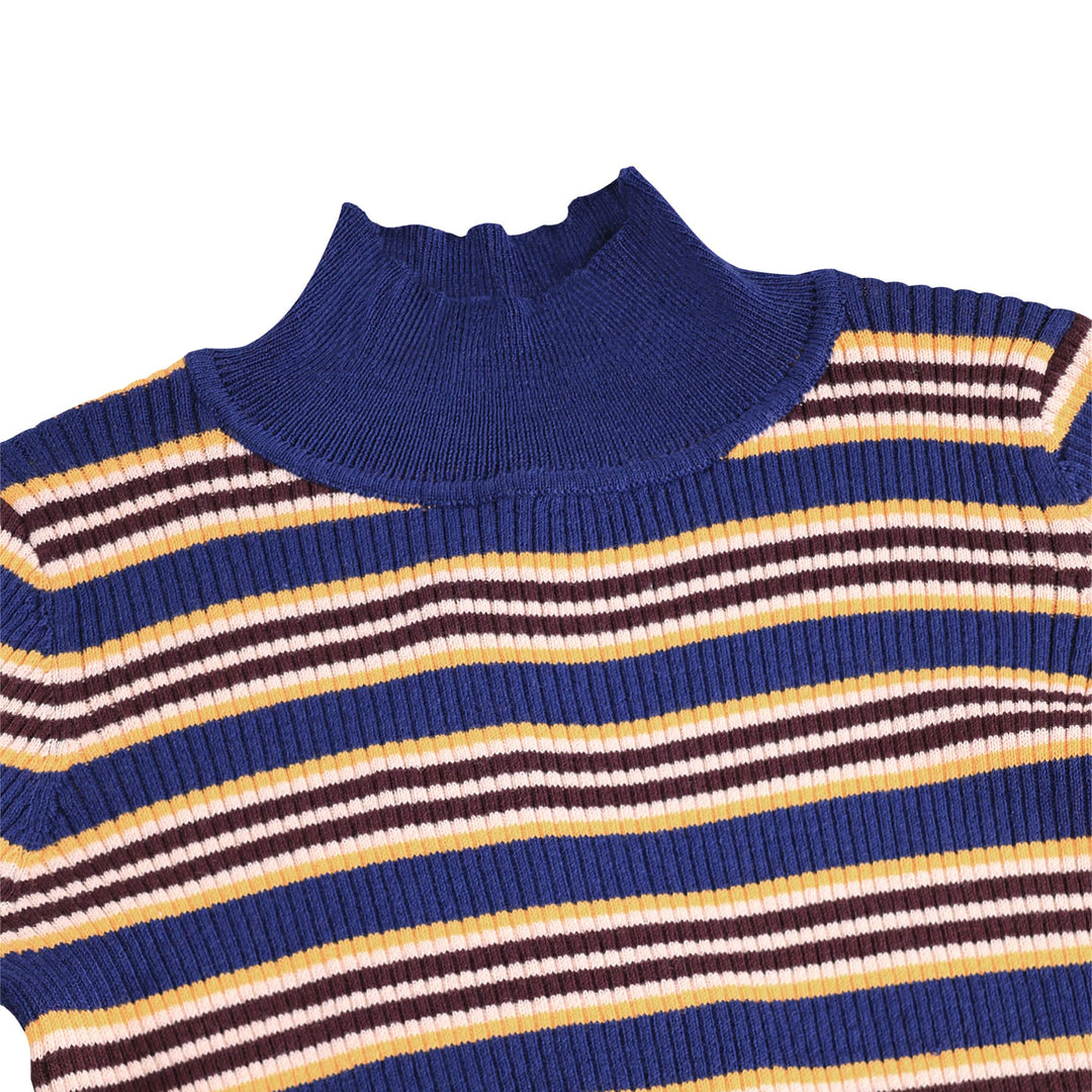 Ginevra Skirt Set in Navy Stripe