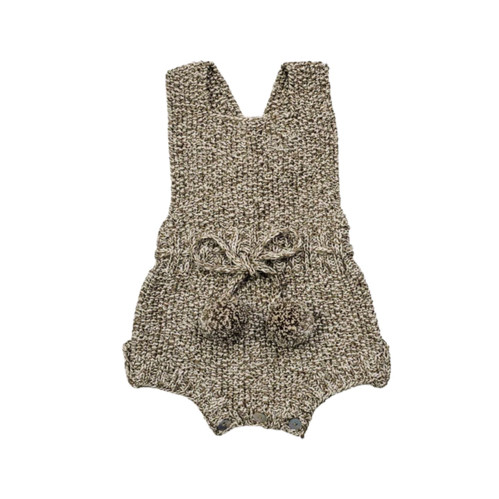 Ever Pima Cotton Romper in Praline & Linen